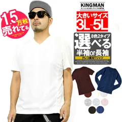 【新品】 【2L～5L ホワイト(半袖)】 Tシャツ メンズ 大きいサイズ Vネック 長袖 無地 テレコ素材 白 黒 青 赤 春 長袖Tシャツ おしゃれ コットン 安い ワークマン プラス