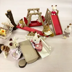 【初期 / 日本製】シルバニアファミリー 公園セット２