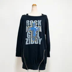 Y2K ZIDDY スウェットミニワンピース チュニック 黒 クロス 英字 フェアリーグランジ 平成 ギャル