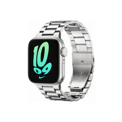apple watch バンド,アップルウォッチ バンド ステンレス製 apple watch ベルト（49/45/44/42mm，シルバー）