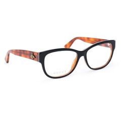 ★【GUCCI / グッチ】レディース メガネフレーム (GG0098O 003 BK BLACK-HAVANA) ブラック [新品] [訳あり2]