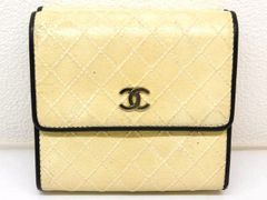 シャネル ■ A33910 ビコローレ コンパクト Wホック財布 ウォレット アイボリー系 レディース 11番台 CHANEL □7D