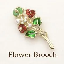 イタリア製フラワーブローチ　カラフル　ゴールド　入学式　卒業式　入園式　卒園式　フォーマル　大人　おしゃれ