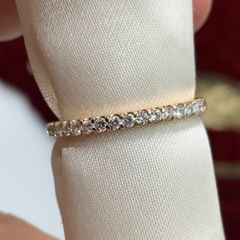 K18 ハーフエタニティ　リング　0.3ct 1.9g 約11号