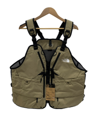 ノースフェイス THE NORTH FACE ギアメッシュベスト GEAR MESH VEST テック系 NP22330 ベスト ロゴ ベージュ  Mサイズ 201MT-2285