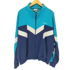 アディダス adidas 80s パターンデザイン ジップアップ トラックジャケット メンズ 表記無 