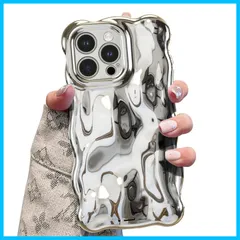 【在庫セール】UEEBAI ケース 対応 iPhone 15 Pro Max 6.7 inch 用の ケース ウェーブデザイン スマホカバー 可愛い おしゃれケース カラフルケース TPUカバー カーリーウェーブケース 軽量 薄型 グリッター 光沢カバー 耐衝