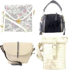 ニコアンド Niko and.. 等 ミニ ショルダーバッグ ポシェット 4点セット まとめ売り 花柄 クロコ型押し フェイクレザー等 A0627