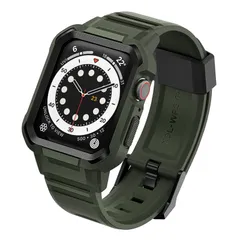 【在庫処分】アップルウォッチ用 ケース付き バンド スポーツ バンド バンド TPU 一体型 ミリタリー保護カバー エッジ保護 41mm 耐衝撃 Apple Apple Watch用 ベルト Watch用 シリーズ 8 40mm 7 6 38mm 5 4 2枚