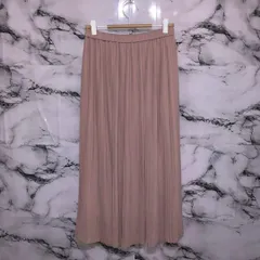 UNIQLO　ユニクロ　ロング　プリーツスカート　オシャレ　シンプル　かわいい　フレア　ひざ下　無地　薄手　春　夏　秋【M】　ピンク　桃
