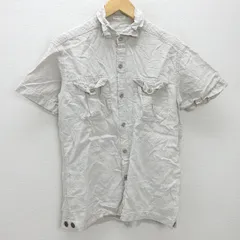G■ミルクボーイ/MILKBOY 半袖シャツ/リネン【M程度】ベージュ系/men's/147【中古】■のサムネイル