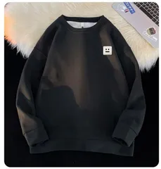 トレーナー メンズ 長袖 Tシャツ ワッフル生地 長袖Tシャツ クルーネック トップス ロゴ カジュアル おしゃれ 春 秋 通学 ファッション qcwds14