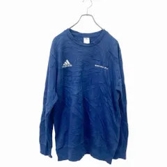 adidas ロゴスウェット Mサイズ アディダス ネイビー 古着卸 アメリカ仕入 t2406-3005