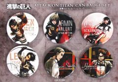 [Used] Badge/Pin (Character) Group Can Badge Set (Set of 6)Attack Titan"AnimeJapan 2015 Goods"
