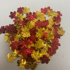 クリスマス！スパンコール クリスマスツリー 装飾 飾り付け デコパーツ 素材 ハンドメイド まとめ売り おしゃれ 大容量 パーティー サンタ イベント お祝い 誕生日 結婚式 二次会 インテリア メイプルリーフ カラフル  DIY  便利 簡単