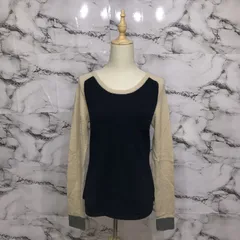 美品<!-利用不可文字-!>　ロペ　ROPE 長袖セーター　【M】　ベージュ　紺　ブルー グレー　ニット　シンプル　定番　クルーネック　オシャレ　大人　キレイ　上品　春　秋　冬