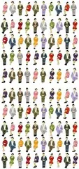 [新品※未使用] Ａｍａｇｏｇｏ 100x 1/30 ミニフィギュア、塗装されたミニチュアの人々、女性と男性のモデル、鉄道模型のキャラクター、建築レイアウト、