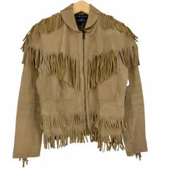 ラルフローレン RALPH LAUREN ディアスキン フリンジ レザー ジャケット レディース  5Fのサムネイル