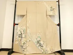 平和屋着物○十日町友禅作家 村松竜介 訪問着 枝花文 暈し染め 正絹  