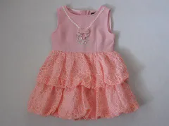 ★5 新品 未使用 メゾピアノ mezzo piano アウトレット 子供服 女の子 100cm ワンピース ピンク オレンジ ノースリーブ 春 夏 秋 ガールズ 女児 キッズ 【中古】 ユーズド リサイクル こども