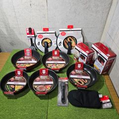 【未使用品】 サーモス /THERMOS デュラブルシリーズ 取っ手のとれるフライパン/鍋/スタンド式フタ/専用取っ手 セット販売 C8340