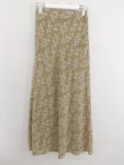◇ Every very nice claup 花柄 ウエストゴム ロング ナロー スカート サイズF ベージュ系 マルチ レディース P  【中古】 【1208230019543】