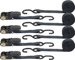 【迅速発送】FFOGG ラチェットベルト タイダウンベルト 2m 幅2.5cm 4本セット 荷締めベルト 破断荷重800kg/本 最大使用荷重225kg ラッシンググベルト タイダウン 引越し 運搬用 ナイロン オートバイ対応 ブラック