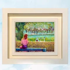 【国内正規品】 FP17 絵画 額絵 プリント画 アンティーク調 サイン有り 水辺の家 絵画