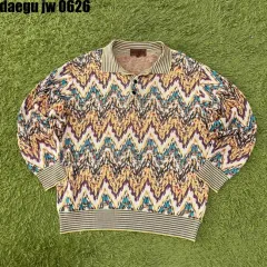 良品！ミッソーニ ！セーター！ニット！大きいサイズ MISSONI（ミッソーニ）ニット・セーター ベージュ サイズ:52(XL