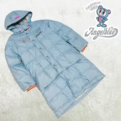 希少 レア エンジェルブルー ANGEL BLUE Y2K 平成 90s 00s エモキャラ ダウンパーカー 150cm 3away ダウンコート ジャケット ナカムラくん アウター 青 ブルー ワッペン