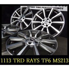 【1113】◆TRD RAYS TF6 NS213◆19x8J 5穴 PCD114.3 +40◆4本◆アルファード　ヴェルファイア　C-HR など