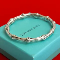 極美品 ティファニー バンブー モチーフ バングル シルバー925