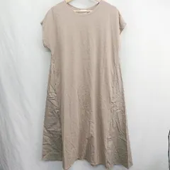 ◇ ⊂ ◎ BEAMS HEART ビームス ハート ロング丈 ワンピース サイズ表記なし ベージュ系 レディース E  【1411280011584】