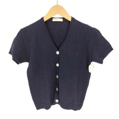 ジェイアンドエムデヴィッドソン J＆M Davidson ベルギー製 シェルボタン S/S コットン ニット カーディガン レディース 表記無 