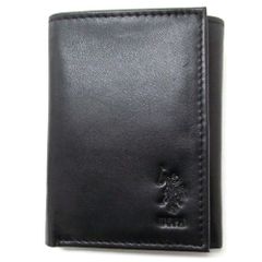 【新品 未使用】U.S. POLO ASSN. ユーエスポロアッスン サイフ メンズ レザー 三つ折り財布 BOX付き 27A275AA BLCK