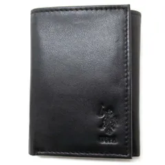 【新品 未使用】U.S. POLO ASSN. ユーエスポロアッスン サイフ メンズ レザー 三つ折り財布 BOX付き 27A275AA BLCK