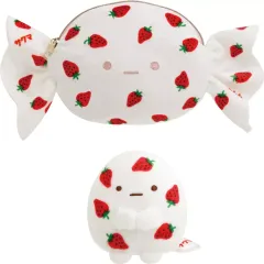 【中古】ぬいぐるみ キャンディポーチ てのりぬいぐるみセット 「すみっコぐらし×サクマいちごみるくキャンディ」