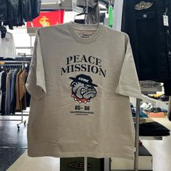 XL あり‼️香川　ブランド‼️dualvoice デュアルボイス⚫︎半袖　Tシャツ　スラブ天竺　ドッグ　刺繍　プリント　ホワイト　ベージュ　M L