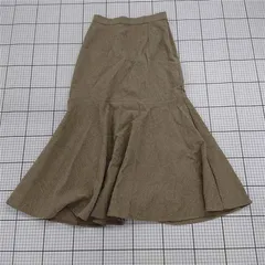 ◇ Θ rienda リエンダ 総柄 レース ロング マーメイド スカート サイズM カーキベージュ系 レディース E  【1509180009920】