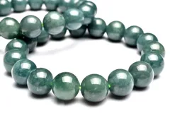 グアテマラ産◇希少マンサーノ翡翠 ブルージェダイト 青翡翠　11.5mm　ブレスレット 1個売り パワーストーン 天然石 _BG5774-115