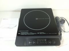 Amazonベーシック 卓上IHクッキングヒーター IHコンロ 1400W コンパクト マグネットプラグ式 ブラック　ほぼ未使用  KT14W04-B 型番  q3
