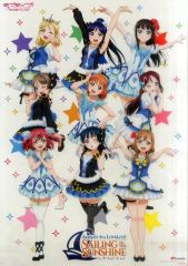 [중고] 포스터(애니메이션) A3클리어 포스터 Aqours(포즈 일러스트) [러브라이브! 선샤인!! Aqours 4th LoveLive! ~Sailing to the Sunshine~ Blu-ray Memorial BOX] 아마존 구매