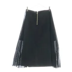タグ付きサカイsacai 黒 フレアスカート 膝丈 キルティング