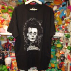 EDWARD SCISSORHANDS Johnny Depp T-shirt Men's L size Black Brand New Figure Doll Plush Toy