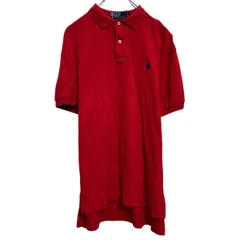 POLO RALPH LAUREN 半袖 ロゴポロシャツ ポロラルフローレン S レッド 90s ボタン 古着卸 アメリカ仕入 a703-5750