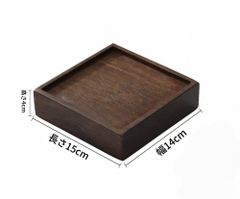 美品　急須受台　急須置き　茶台　茶盤　ティートレー　茶道具　中国茶器　台湾茶器　壺承　茶壺の受け皿　木のトレー