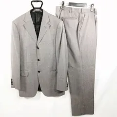 BURBERRY BLACK LABEL 98-86-180 42L グレー系 スーツ 3B シングル メンズ 羊毛 super100's バーバリー