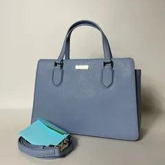 2509-16｜極美品｜ケイトスペード 2WAY バッグ レザー ライトブルー
