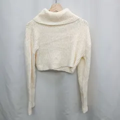 ◇ ⊆ リリアンカラット シンプル 長袖 タートルネックセーター サイズ② クリーム系 レディース E  【1505220005327】