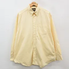 XL/古着 長袖 シャツ メンズ 00s オックスフォード コットン ボタンダウン 黄 イエロー 24oct01 中古 トップス